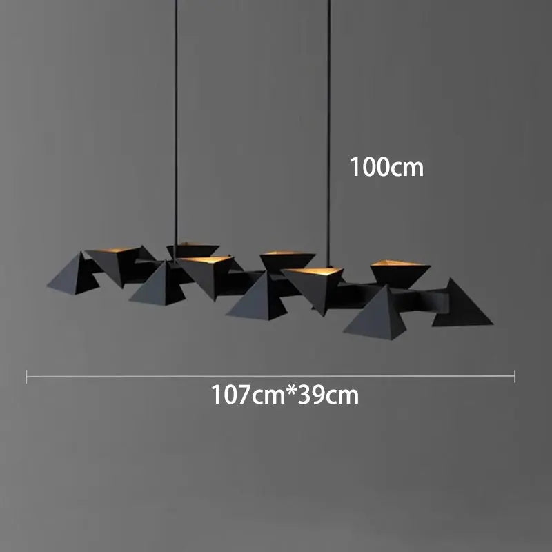 Thora – Modern geometric LED pendant lamp with metal frame for kitchen islands and other spaces Lampasa.com
