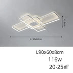 Nivrel – Modern Geometric Dimmable LED Ceiling Lamp Lampasa.com