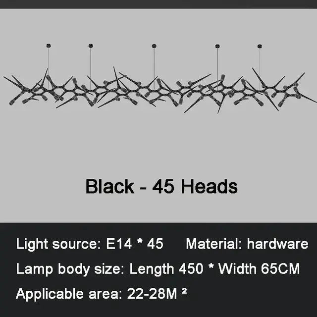 Thorsten – Modern Antler-Style Dimmable LED Pendant Kozyled.com