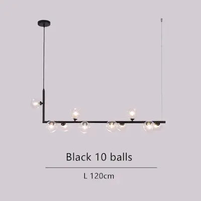 Anton – Nordic Minimalist LED Pendant Light with Glass Ball Design for Dining Tables and Bars Kozyled.com