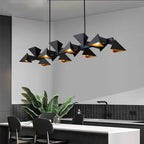 Thora – Modern geometric LED pendant lamp with metal frame for kitchen islands and other spaces Lampasa.com