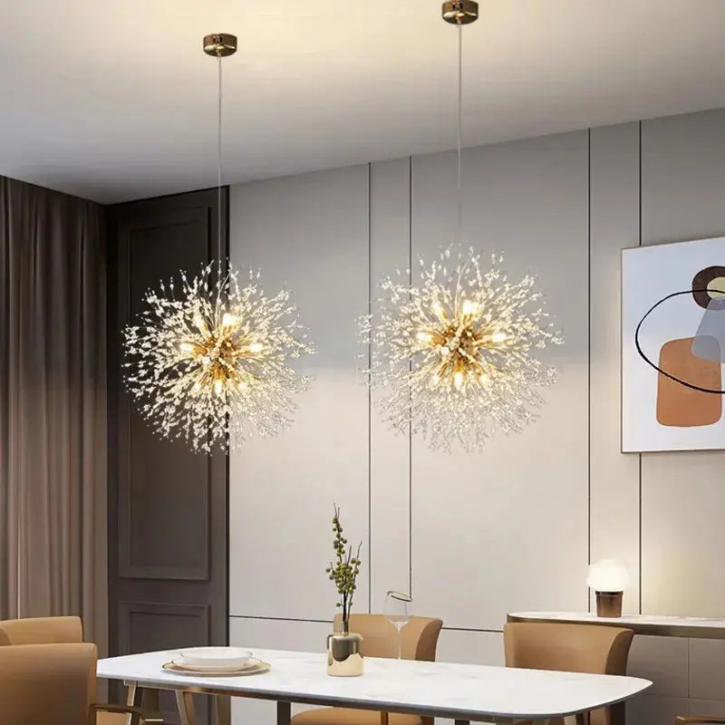Aurelia – Modern Crystal Dandelion Dimmable LED Pendant Lamp Lampasa.com