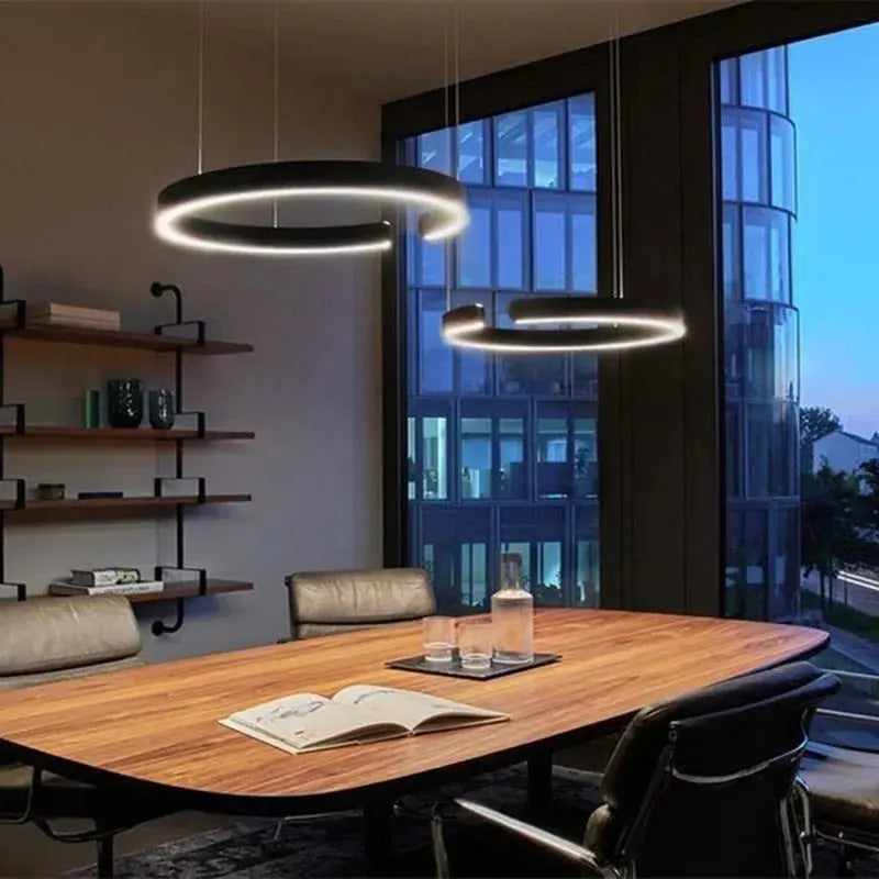 Alberte – Modern Luxury C-Ring Dimmable LED Pendant Lamp Kozyled