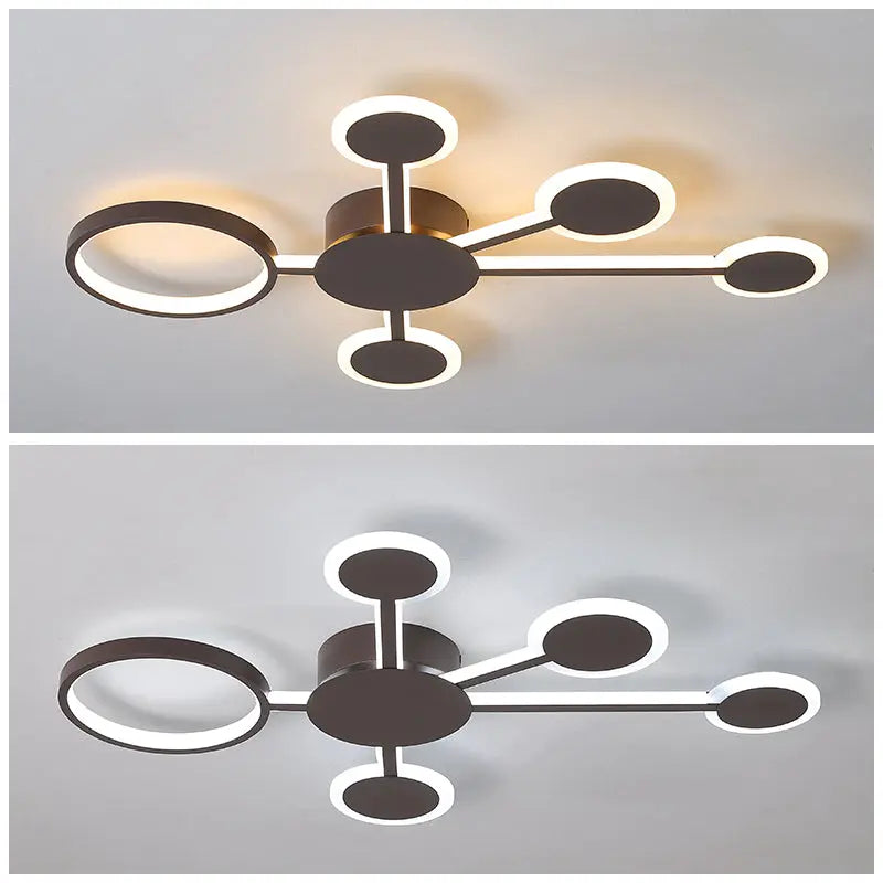Rorik - Modern Creative Design Coffee Color Dimmable LED Ceiling Lamp Lampasa.com