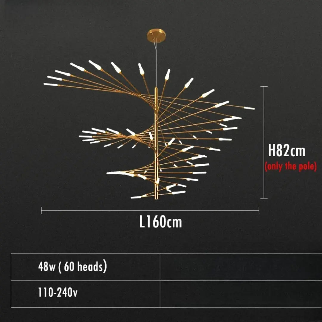 Alexander – Decorative Scandinavian fireworks style Dimmable LED Pendant Lamp Lampasa.com