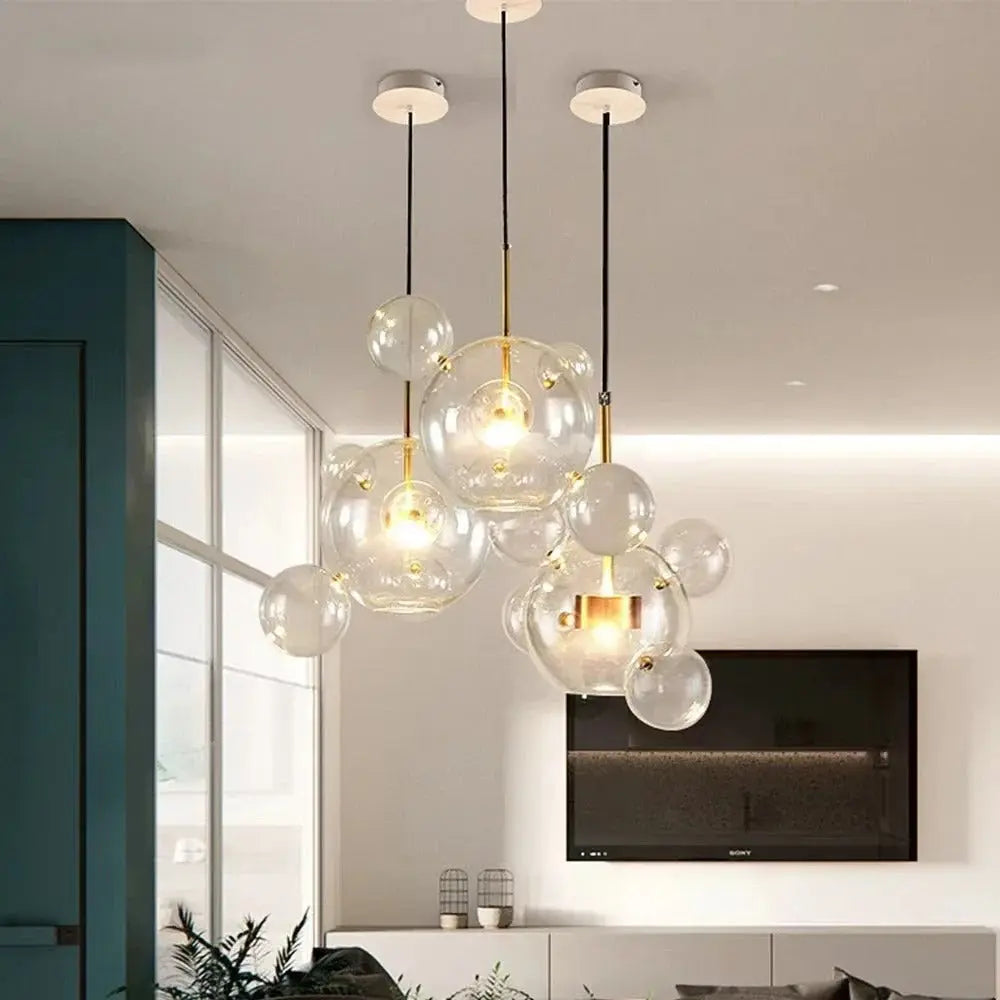 Edzard – Unique Glass Bubble Dimmable LED Pendant Light for Modern Interiors Kozyled.com