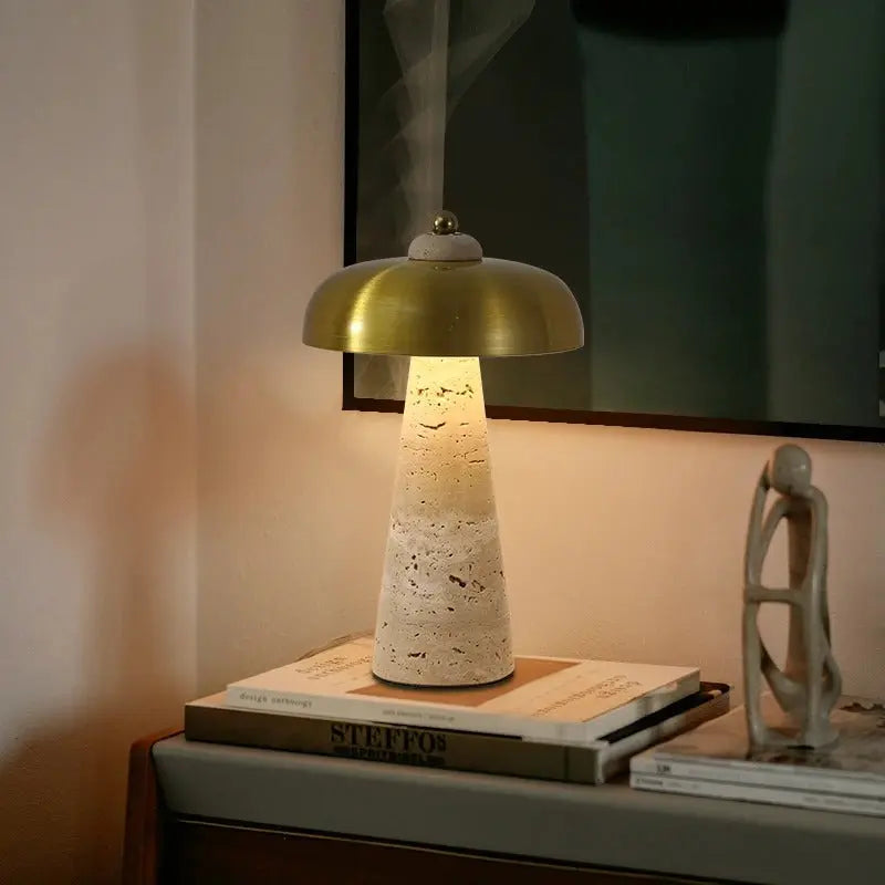 Rechargeable Yellow Cave Stone LED Table Lamp - Jorid Lampasa.com