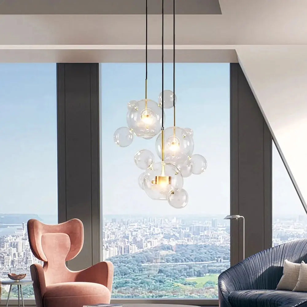 Edzard – Unique Glass Bubble Dimmable LED Pendant Light for Modern Interiors Kozyled.com