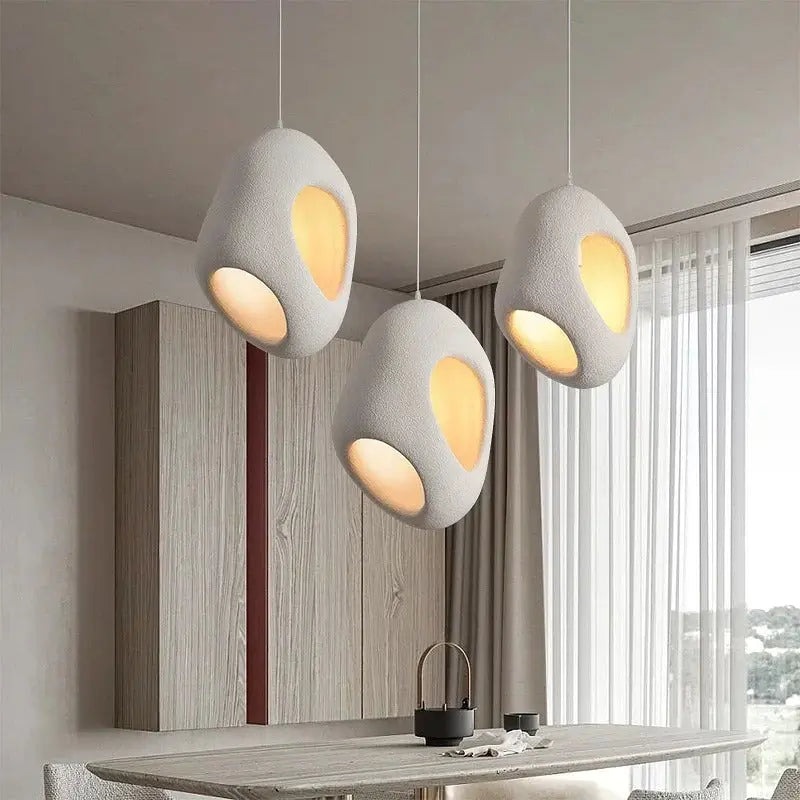 Mitsu – Handmade Japanese Wabi-Sabi Style LED Pendant Light for Natural Minimalist Interiors Kozyled