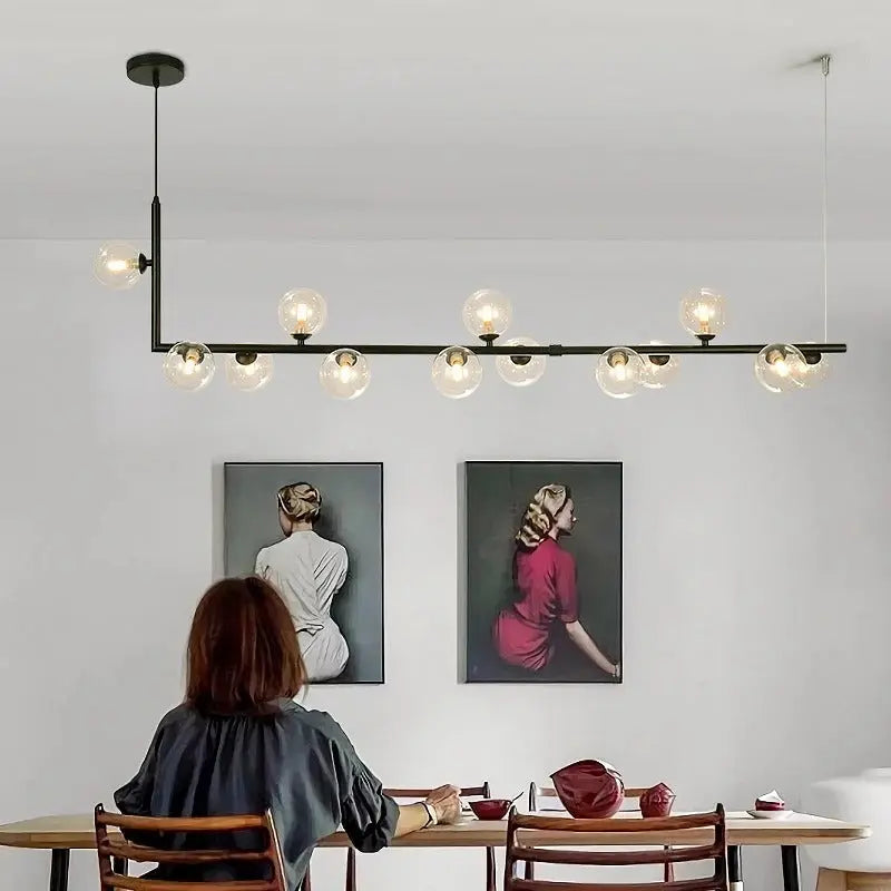 Anton – Nordic Minimalist LED Pendant Light with Glass Ball Design for Dining Tables and Bars Kozyled.com
