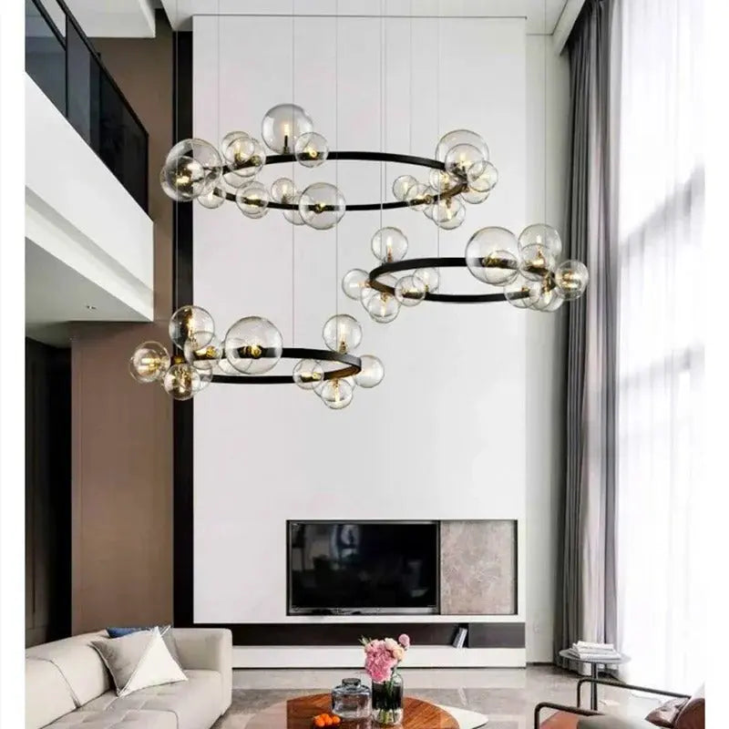 Bendik – Nordic Clear Glass Ball LED Pendant Light with Round Design Kozyled.com