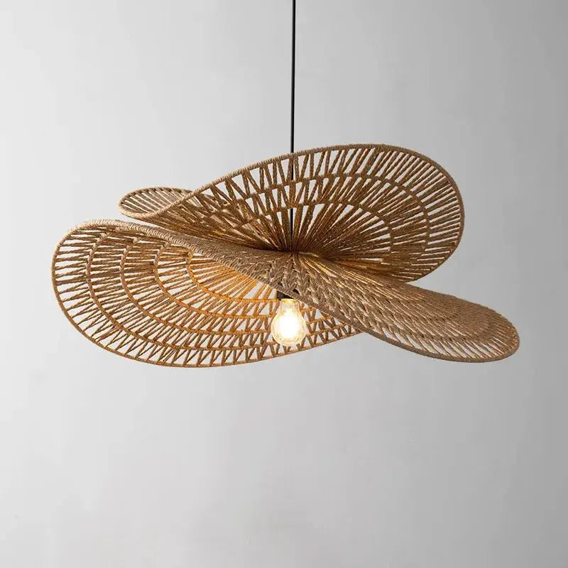 Greta – Handwoven Retro Rattan LED Pendant Light for Cozy Vintage Interiors Kozyled