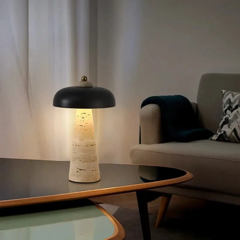 Rechargeable Yellow Cave Stone LED Table Lamp - Jorid Lampasa.com