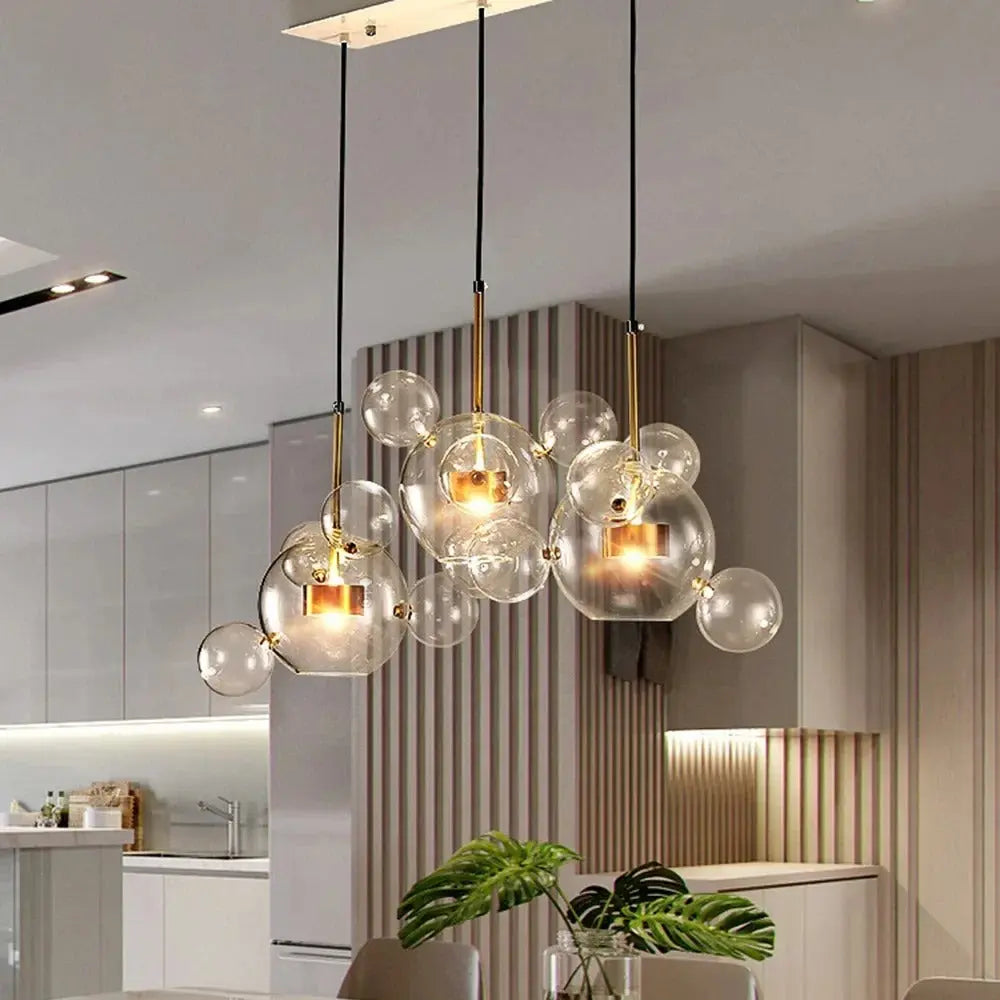 Edzard – Unique Glass Bubble Dimmable LED Pendant Light for Modern Interiors Kozyled.com